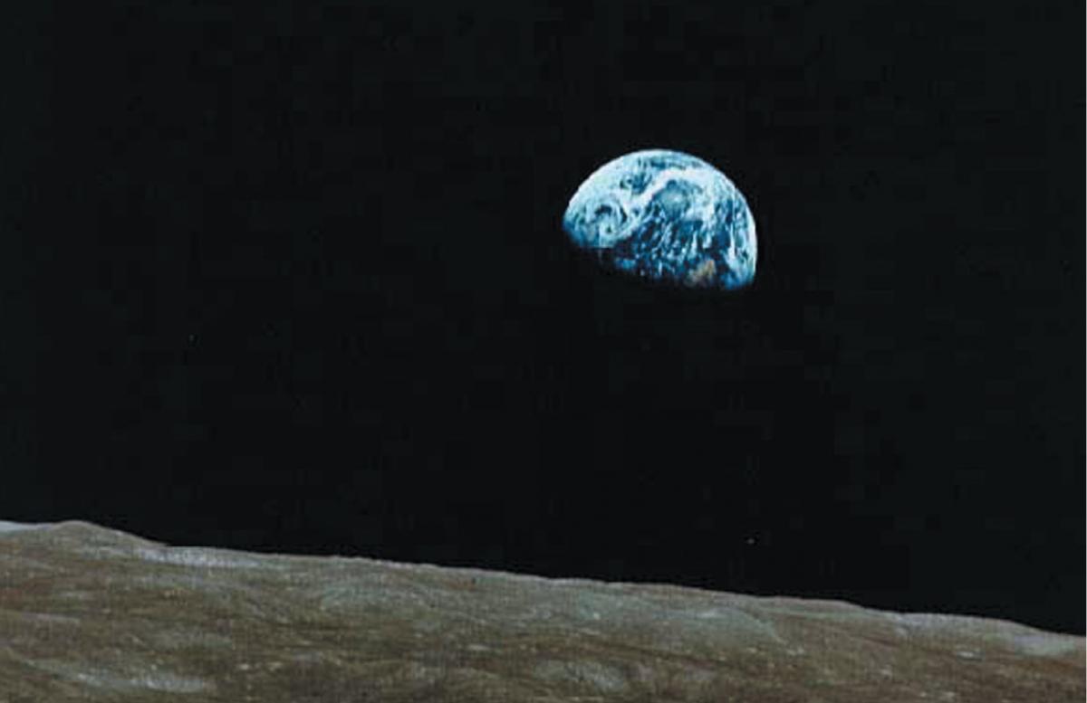 Picture of earth from a space view